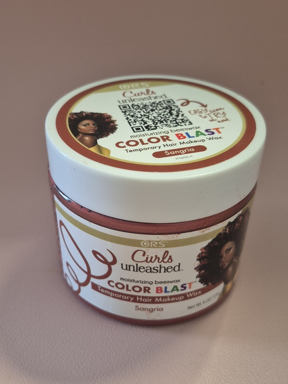 Two jars of temporary hair wax color (sangria & bronze)